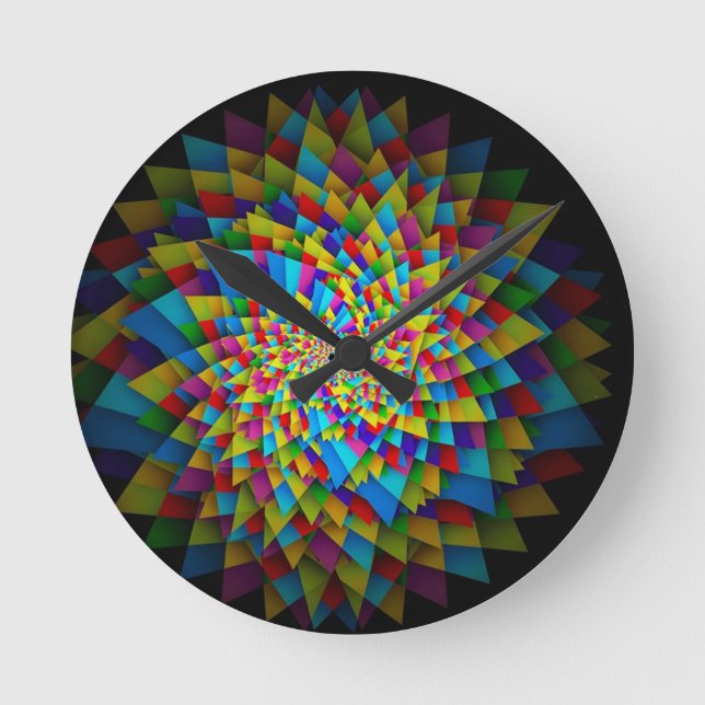 Horloge Ronde Fractale en spirale (Recto)