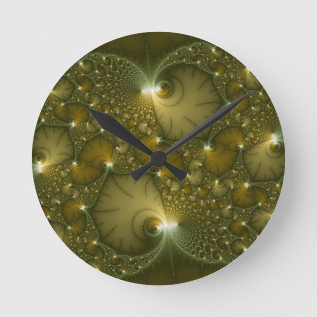 Horloge Ronde Fractales faciles de Gro (Recto)