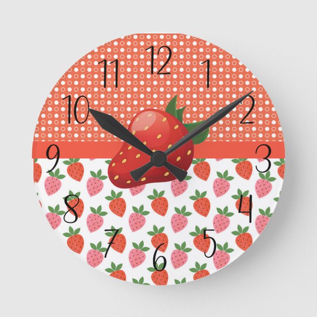 Horloge Ronde Framboise juteuse (Recto)