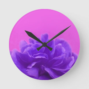 Horloge Ronde Framboise pourpre élégante florale