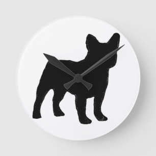 Horloge Ronde frendog silhouette