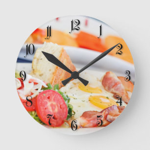 Horloge Ronde Fried eggs
