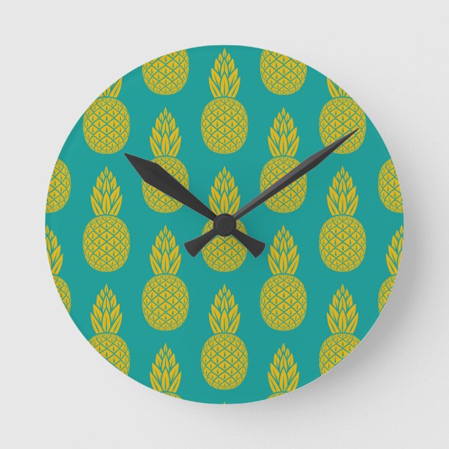 Horloge Ronde Fruit tropical ananas (Recto)