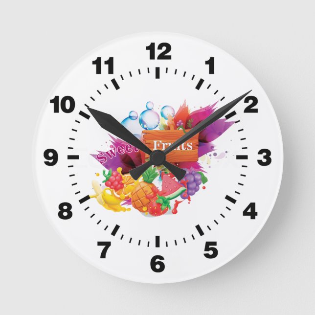 Horloge Ronde Fruits Sucrés De L'Horloge (Recto)