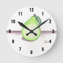FRUITY PEAR clock