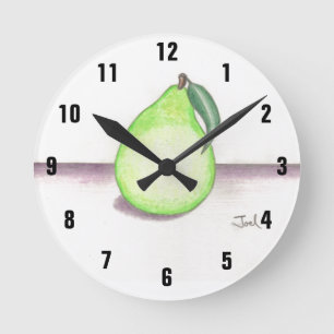 Horloge Ronde FRUITY PEAR clock