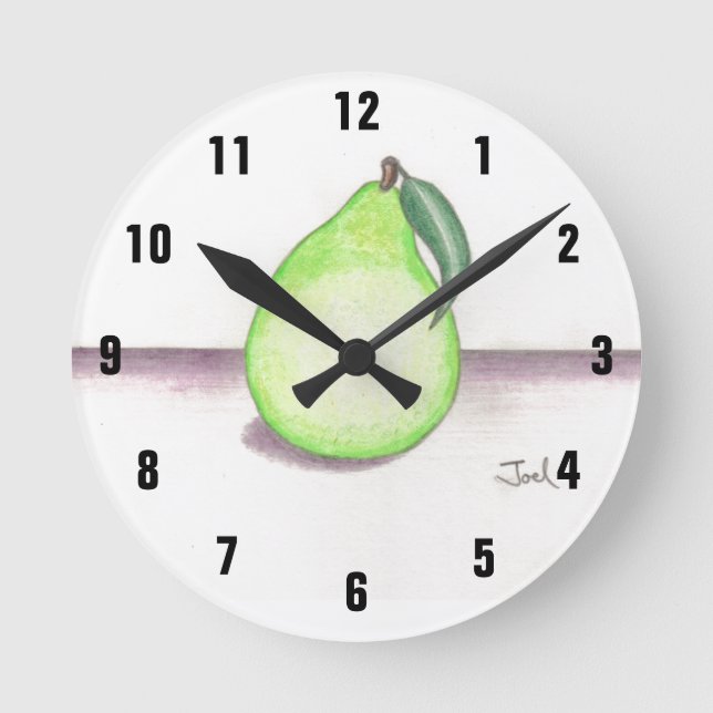 Horloge Ronde FRUITY PEAR clock (Recto)