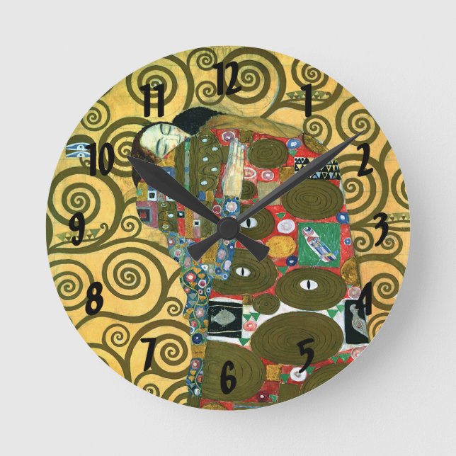 Horloge Ronde Fulfillment aka The Embrace par Gustav Klimt (Recto)