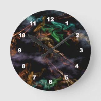 Horloge Ronde "Fumer 'N Feu'