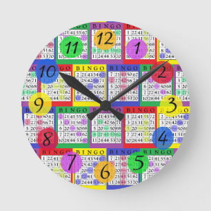 Horloge Ronde Funny BINGO Cuisine