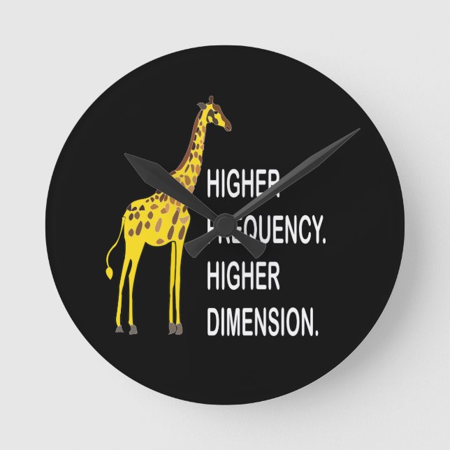 Horloge Ronde Funny Giraffe Pun (Recto)