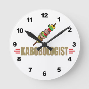 Horloge Ronde Funny Kabob
