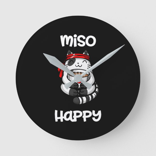 Horloge Ronde Funny Miso Happy (Recto)