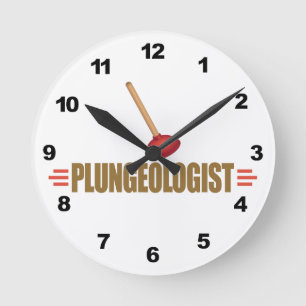 Horloge Ronde Funny Plumber