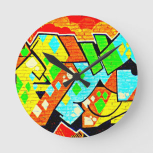 Horloge Ronde Galerie Art-Graffiti Abstraite 19