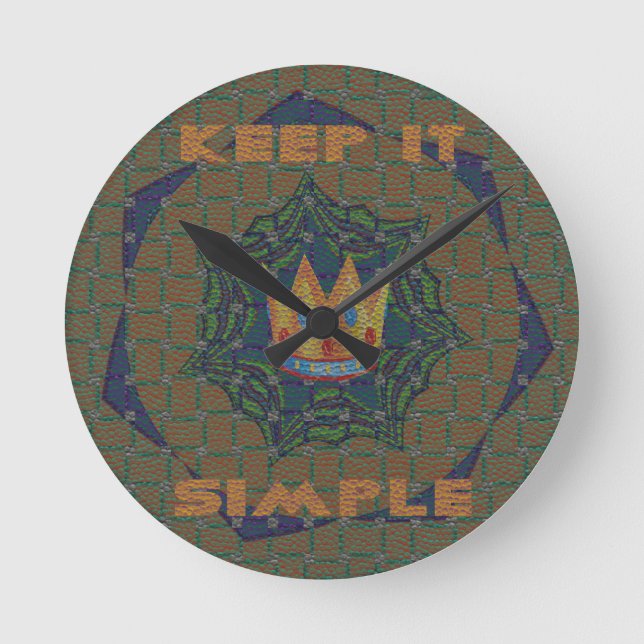 Horloge Ronde Gardez la simplicité : le design Motif de la Clart (Recto)