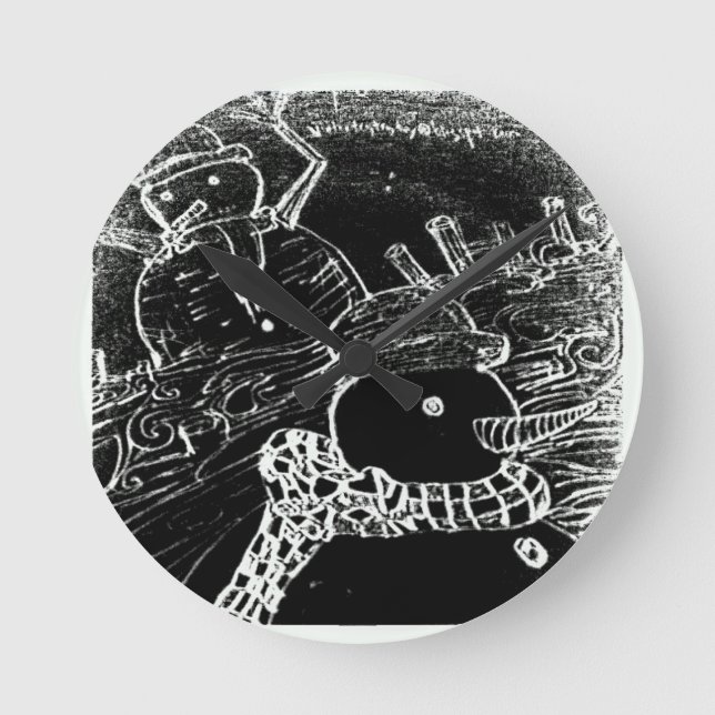 Horloge Ronde gardien des neiges yaie (Recto)