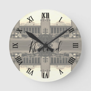 Horloge Ronde Gare centrale ferroviaire vintage de Bagdad en Ira