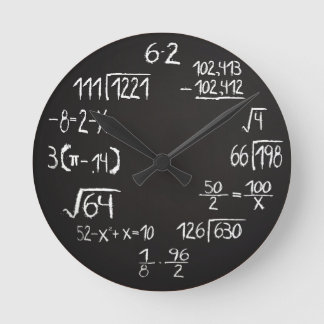 Horloge Ronde Geek Math Analogue de Wall Clock