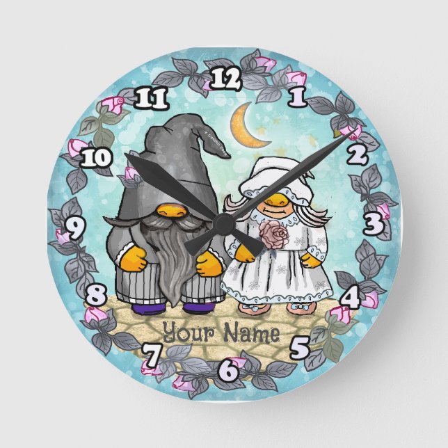 Horloge Ronde Génome de mariée et de chambre (Recto)