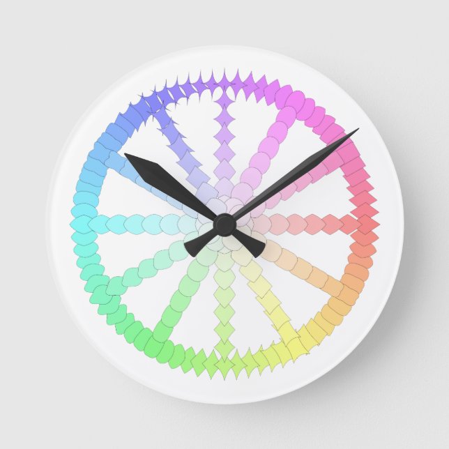Horloge Ronde géométrie de la roue d'évolution polygonale (Recto)