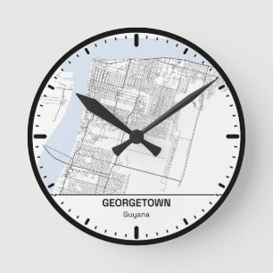 Horloge Ronde Georgetown Clock City Line Art