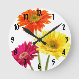 Horloge Ronde Gerbera Daisy Delight