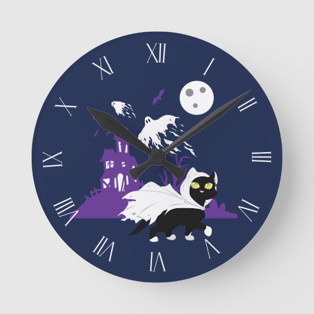 Horloge Ronde Ghost kitty (Recto)
