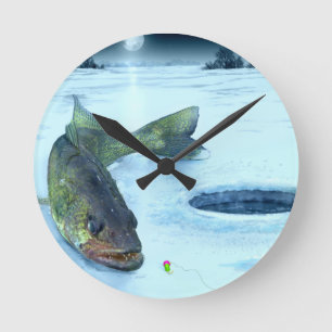 Horloge Ronde Glace de Walleye