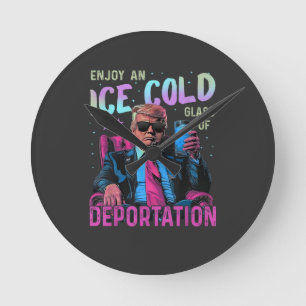 Horloge Ronde GLACE Profitez d'une glace froide