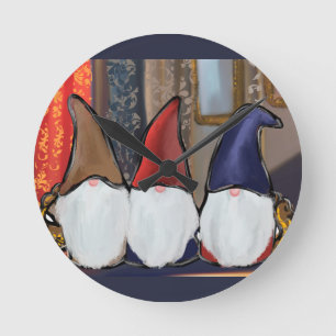 HORLOGE RONDE  GNOMES      