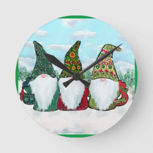 HORLOGE RONDE GNOMES IRLANDAIS
