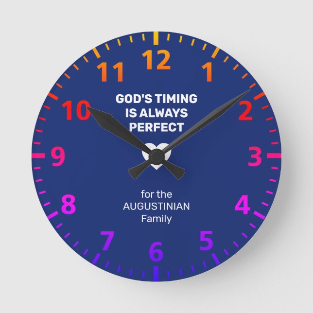 Horloge Ronde GOD'S TIMING ALWAYS PERFECT Blue (Recto)