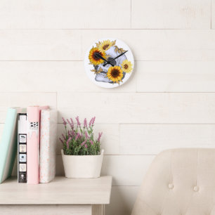 HORLOGE RONDE GOLDEN BLOOM SKULL