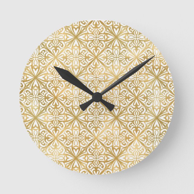 Horloge Ronde Golden Ornate (Recto)