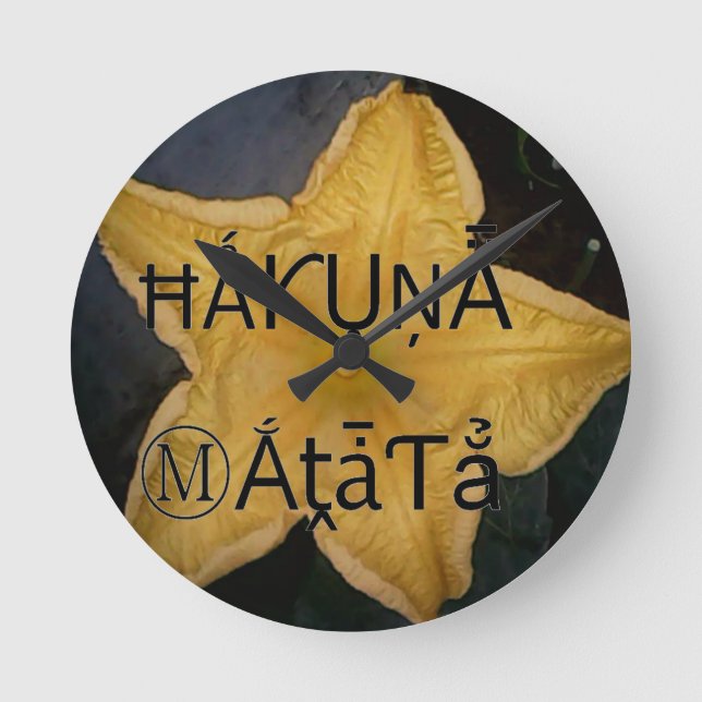 Horloge Ronde Golden Star Hakuna Matata (Recto)
