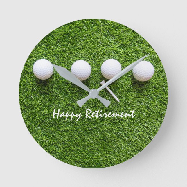Horloge Ronde Golf Happy retirement with golf Golf and tee (Recto)