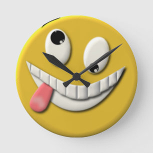 Horloge Ronde Goofy Face