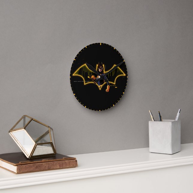 Horloge Ronde Gotham Knights Batgirl en logo (Bureau)