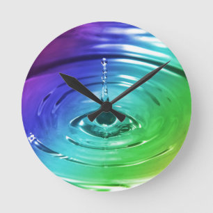 Horloge Ronde Goutte d'eau