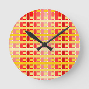 Horloge Ronde Gradient Plaid 
