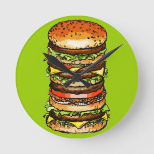 Horloge Ronde Grand cheeseburger