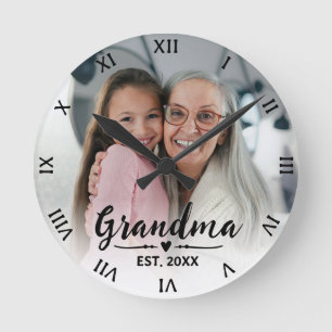 Horloge Ronde Grand-mère a établi un script photo moderne