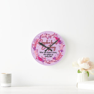 Horloge Ronde Grand-mère sait tout