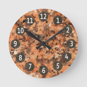 Horloge Ronde Granite granite rock surface with Digits