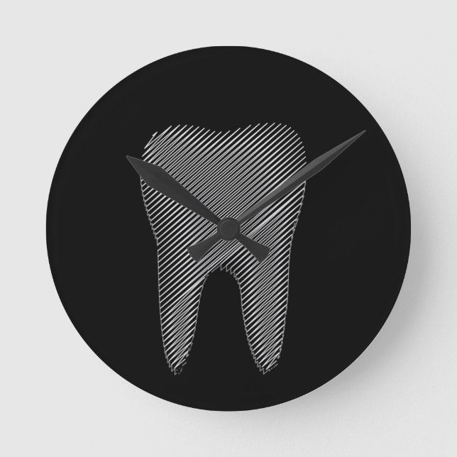Horloge Ronde Graphique de dent pour le dentiste (Recto)