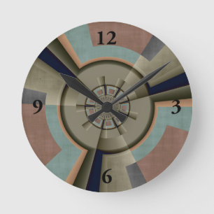 Horloge Ronde Graphisme d'art fractal de l'harmonie des couleurs