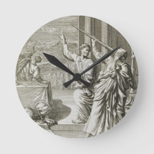 Horloge Ronde Greek Astronomer Studying the Stars, illustration