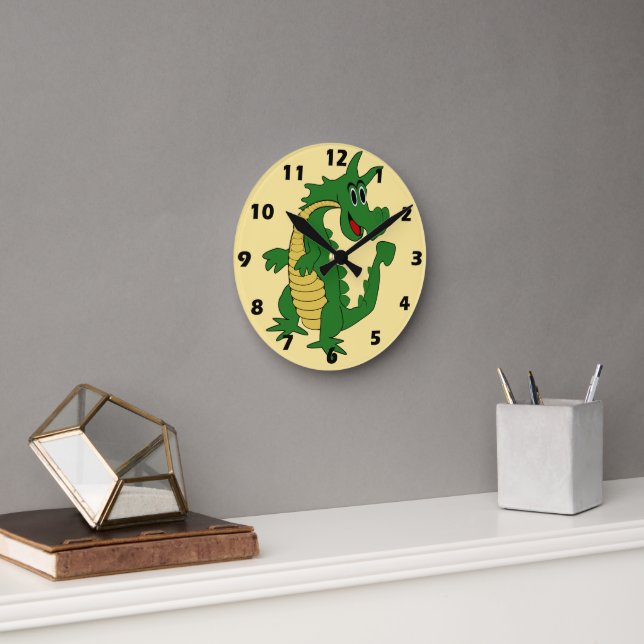 Horloge Ronde Green Dragon Design (Bureau)