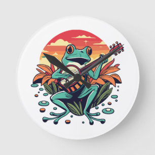 Horloge Ronde Grenouille banjo